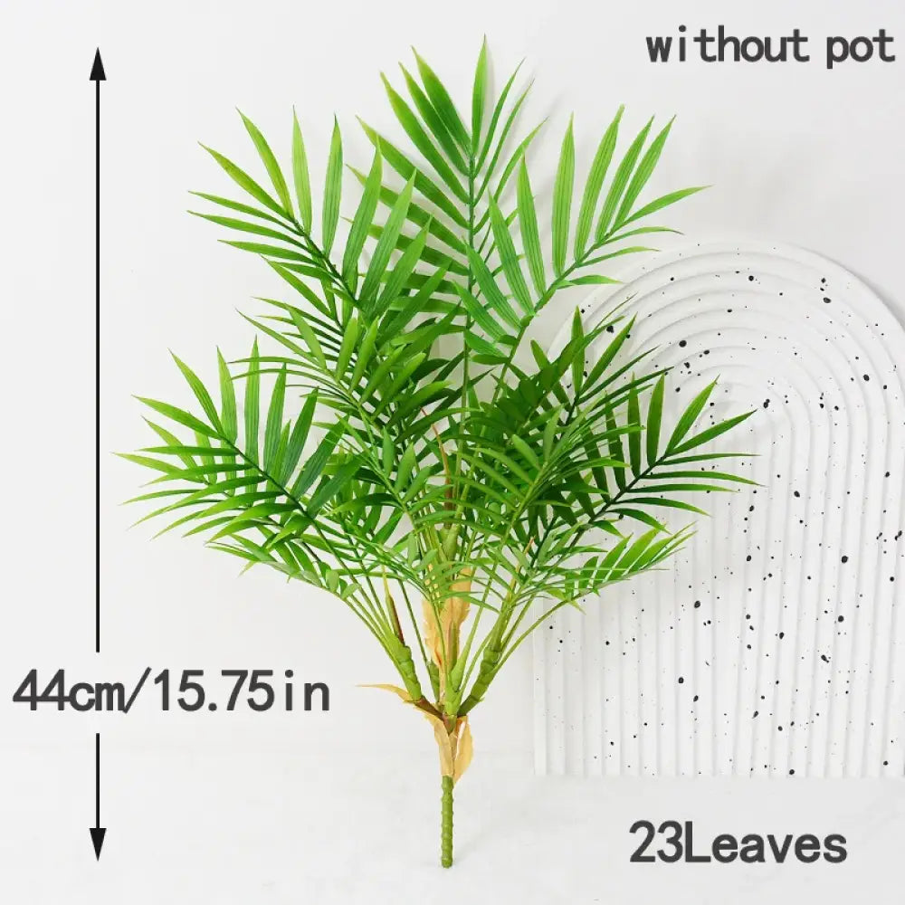 Dlight Decor 44cm Palm Plant Branch with Real Touch Monstera Leaves 44cm 23Leaves
