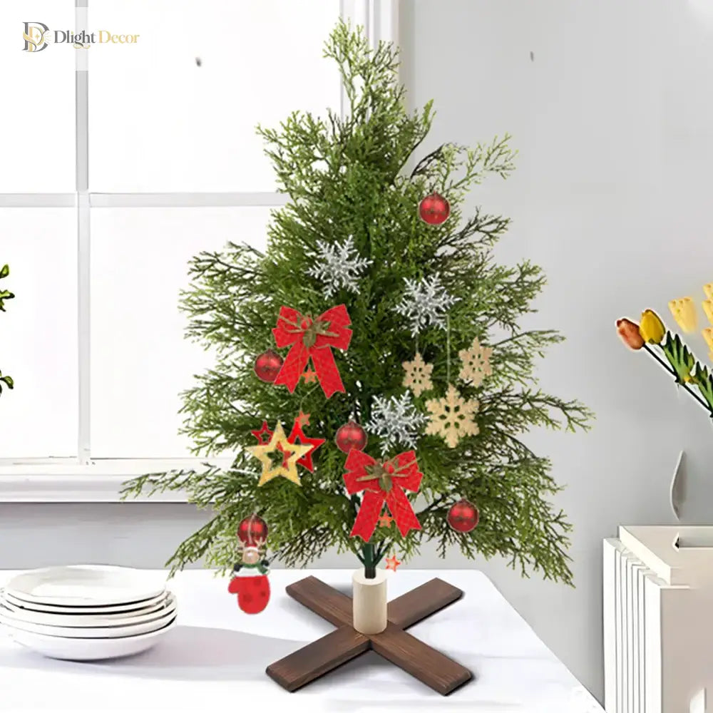 Dlight Decor 50cm Christmas Pine Tree with Realistic Cedar Branch