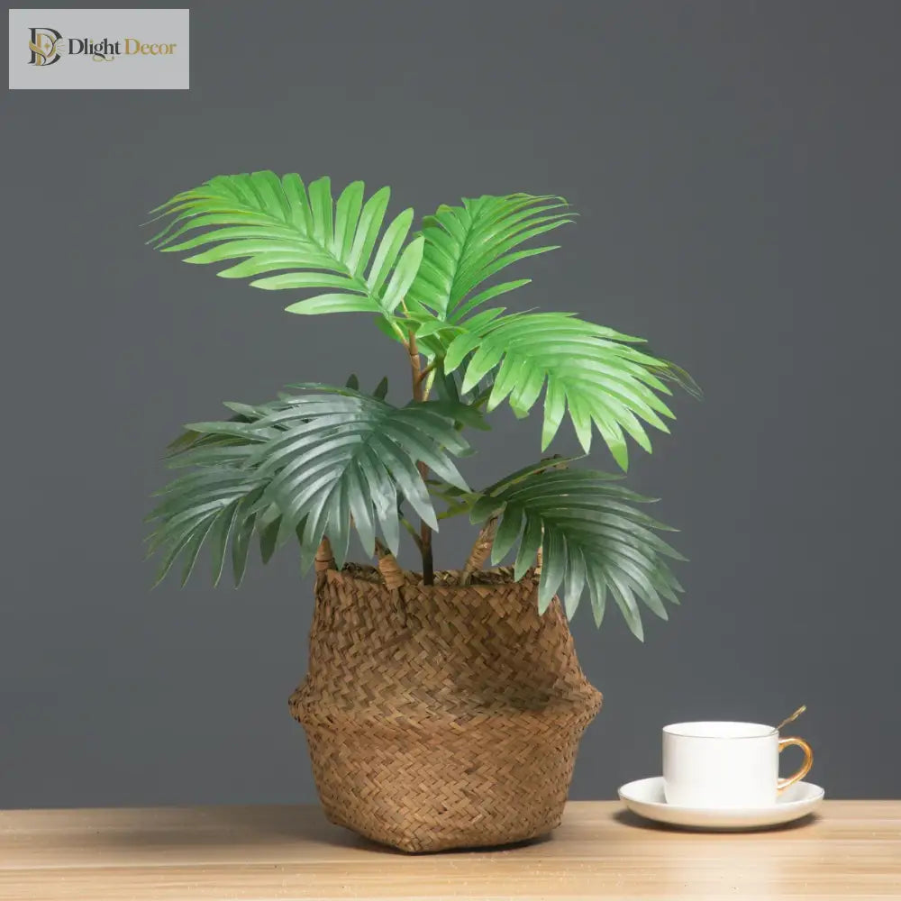 Dlight Decor 50cm Palm Tree with 14 Tropical Leaves
