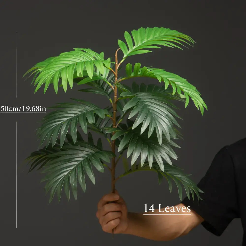 Dlight Decor 50cm Palm Tree with 14 Tropical Leaves L