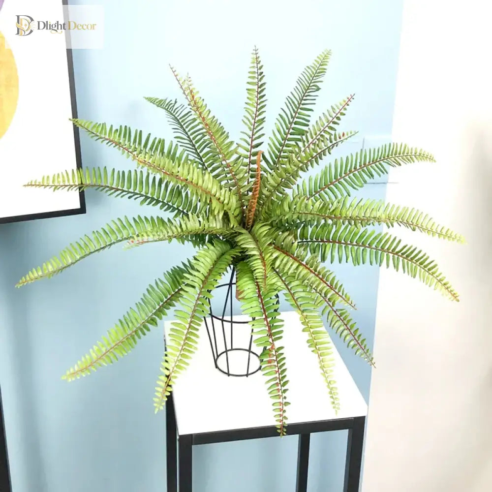 Dlight Decor 65cm Tropical Persian Palm Fern with Hanging Leaves