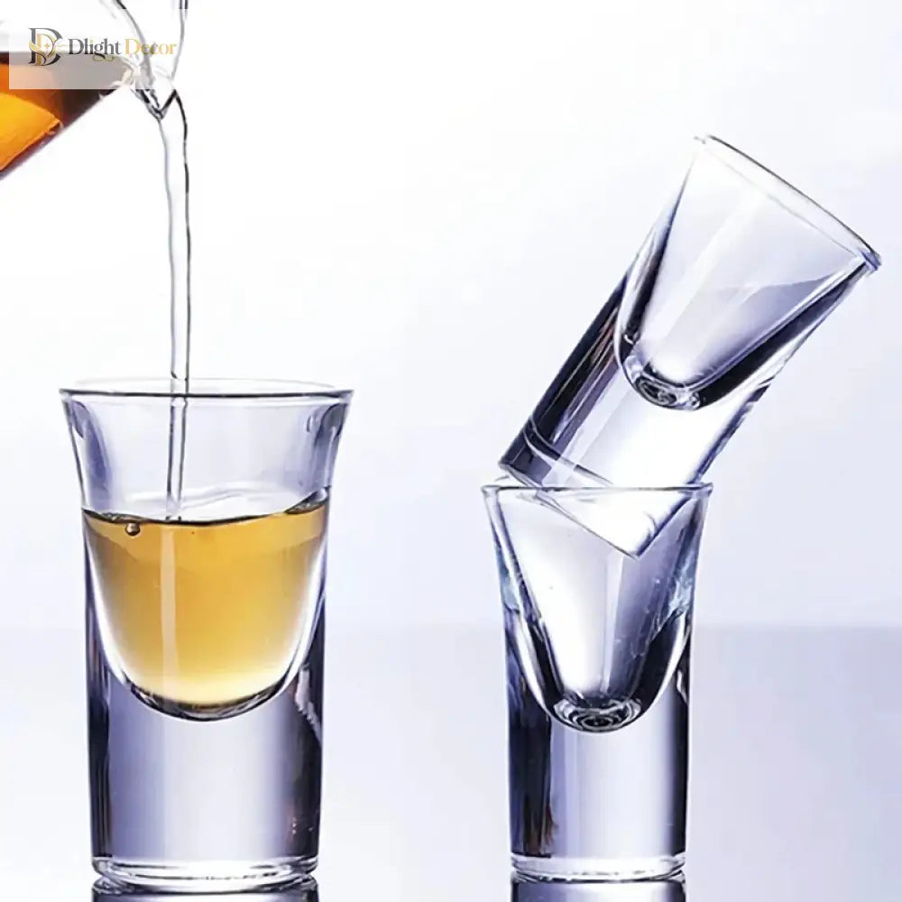 Dlight Decor 6pc 15ml Shot Glass Set – Thick Bottom Mini Liquor Cups 6pcs / 15ml