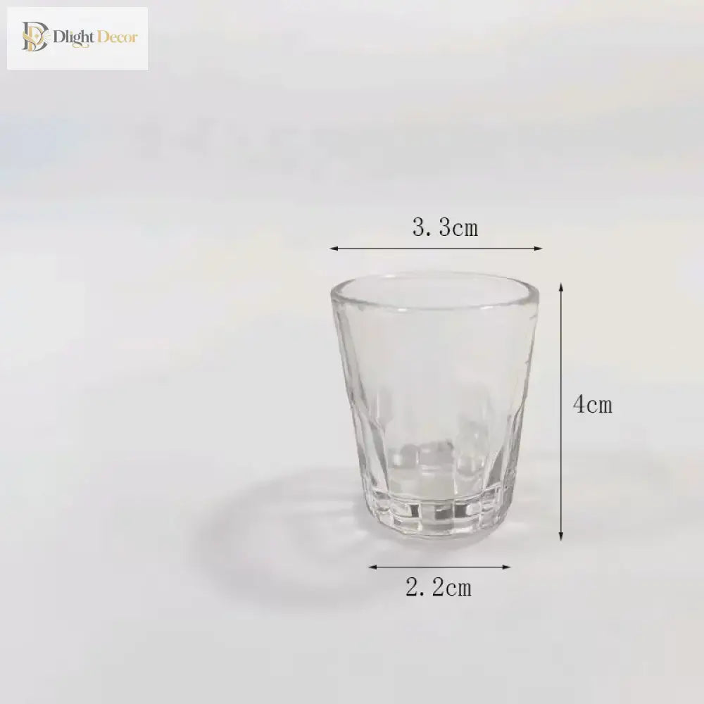 Dlight Decor 6pc Mini One-Sip Glass Set for Tea & Wine 20ml / 6pcs Cocktail Glasses