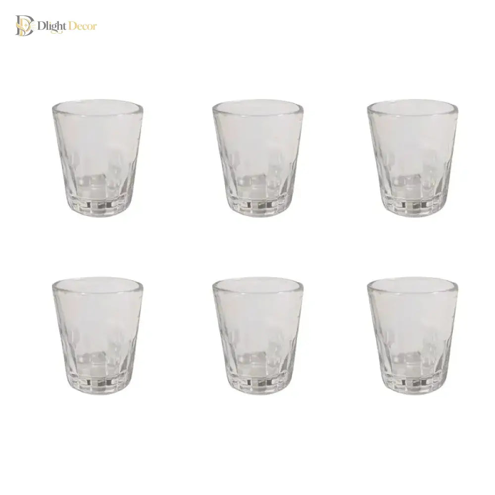 Dlight Decor 6pc Mini One-Sip Glass Set for Tea & Wine 20ml / 6pcs Cocktail Glasses
