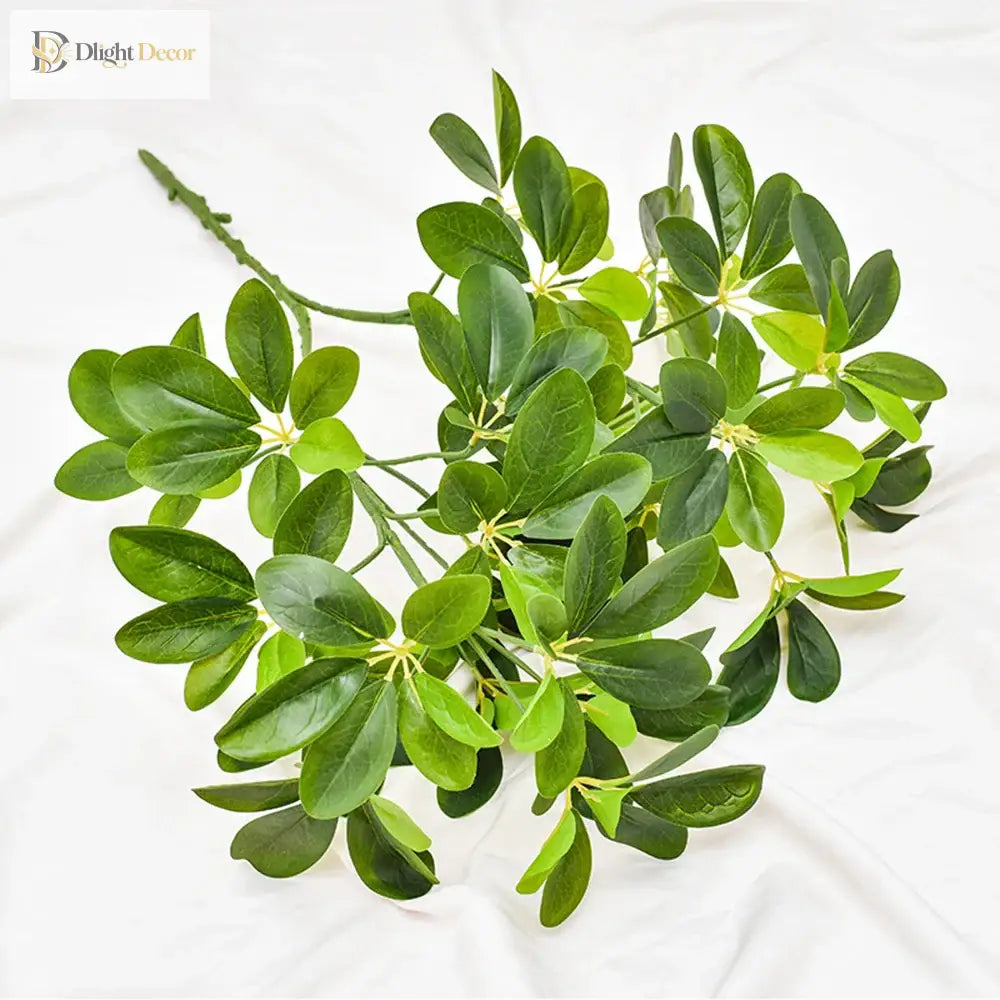Dlight Decor 73cm Tropical Ficus Palm Tree Branch with Monstera Leaves