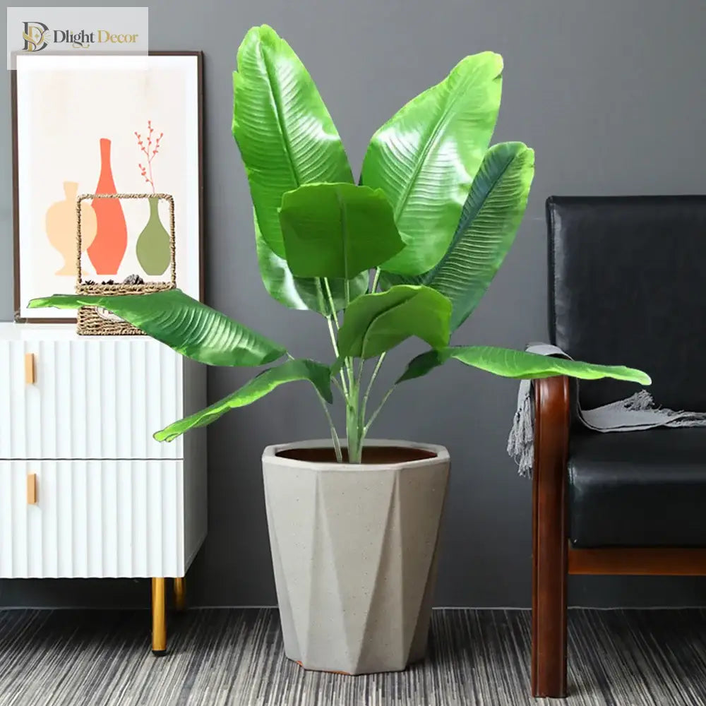 Dlight Decor 78cm Tall Tropical Monstera Plant with Banana Leaves