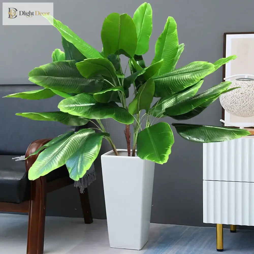 Dlight Decor 78cm Tall Tropical Monstera Plant with Banana Leaves