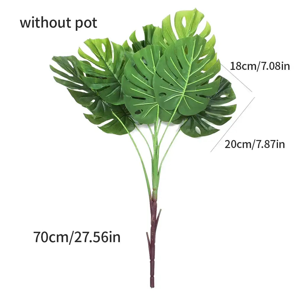 Dlight Decor 78cm Tall Tropical Monstera Plant with Banana Leaves Monstera 70cm