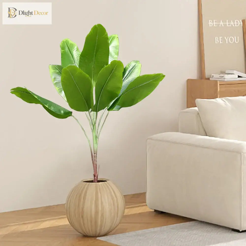 Dlight Decor 78cm Tall Tropical Monstera Plant with Banana Leaves
