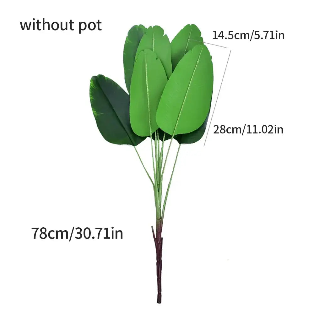 Dlight Decor 78cm Tall Tropical Monstera Plant with Banana Leaves Banana 78cm