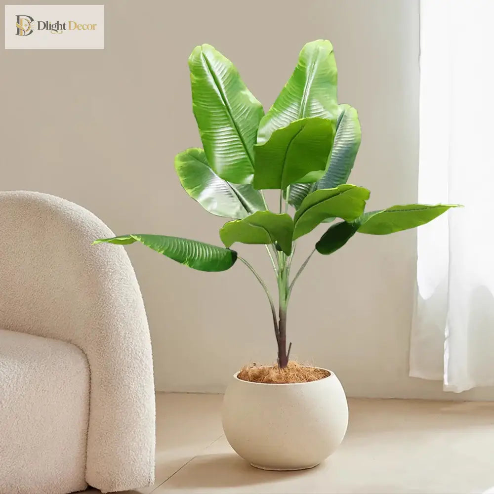 Dlight Decor 78cm Tall Tropical Monstera Plant with Banana Leaves