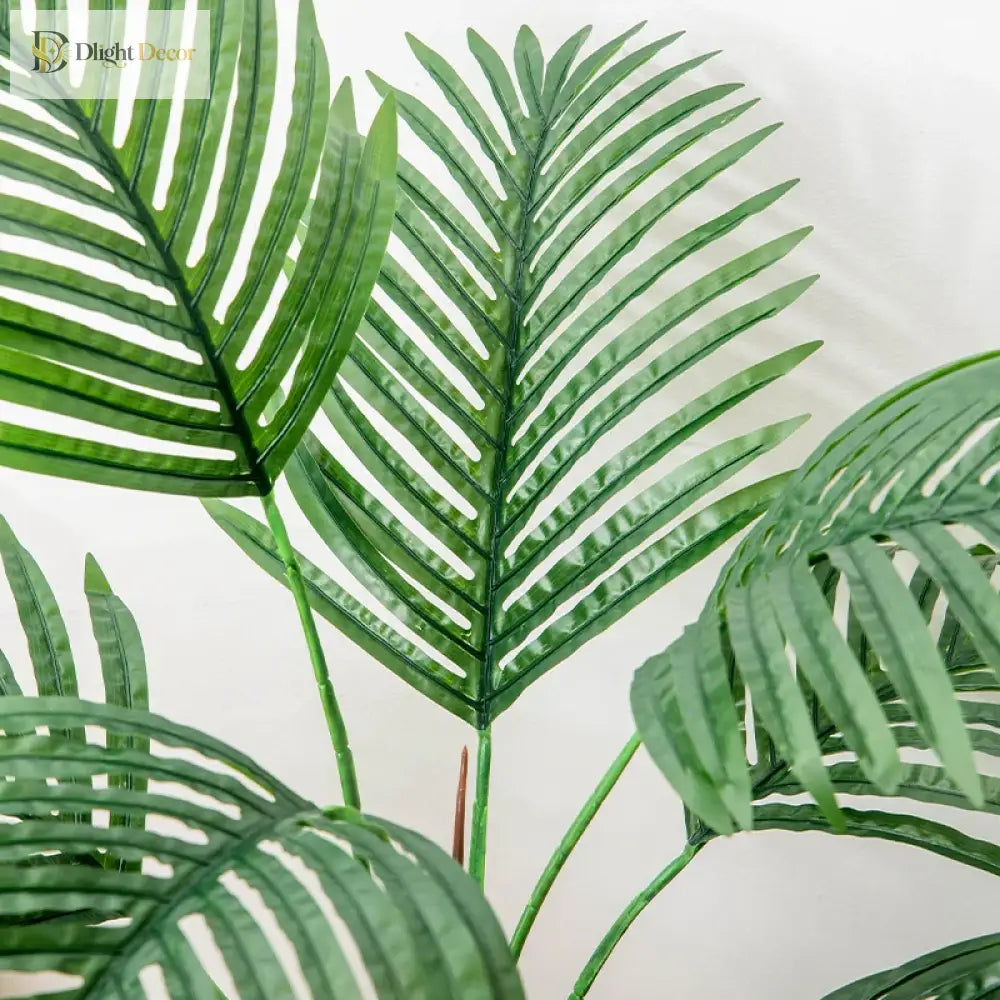 Dlight Decor 85cm Tropical Palm Banana Tree Branch with Monstera Leaves