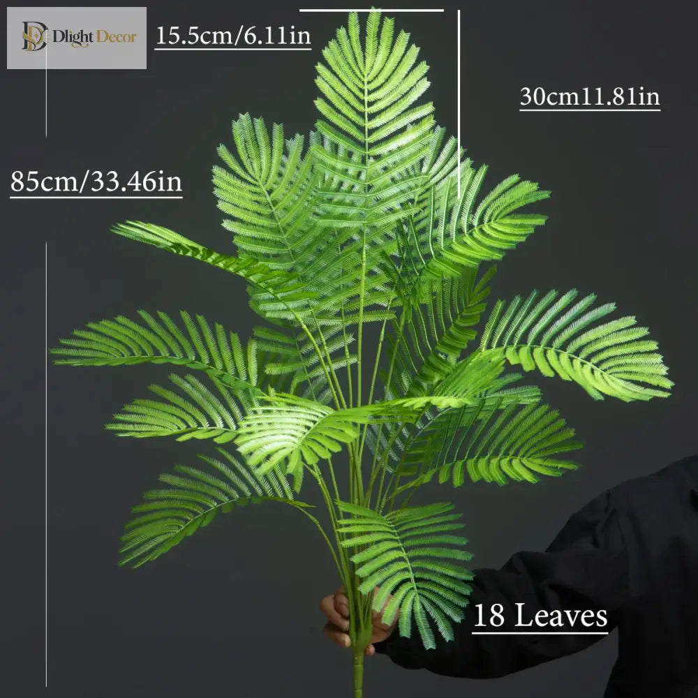 Dlight Decor 88cm Tropical Palm Monstera Plant with 18 Forks for Floor and Event Decor