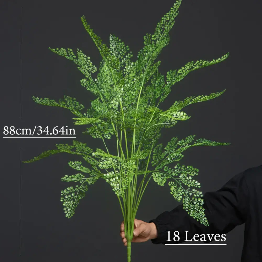 Dlight Decor 88cm Tropical Palm Monstera Plant with 18 Forks for Floor and Event Decor 88cm 18Leaves B