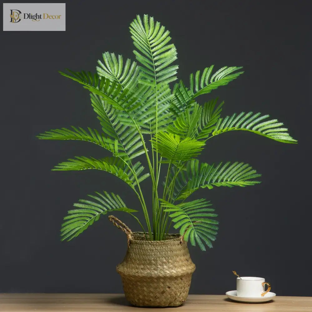 Dlight Decor 88cm Tropical Palm Monstera Plant with 18 Forks for Floor and Event Decor
