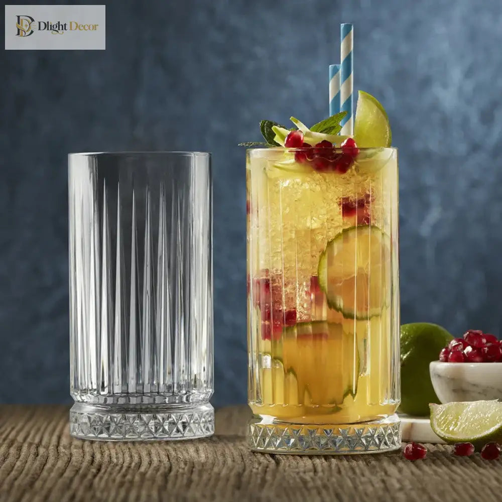 Dlight Decor Diamond Stripe Glass Coffee Cups (100–450ml) Cocktail Glasses