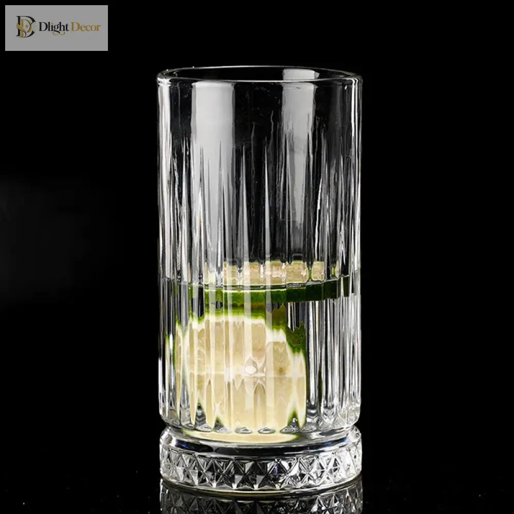 Dlight Decor Diamond Stripe Glass Coffee Cups (100–450ml) Cocktail Glasses