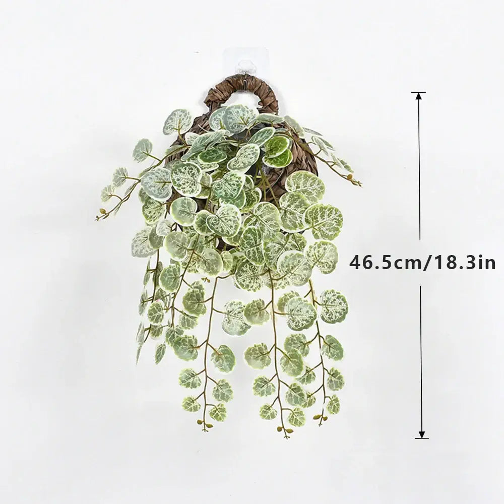Dlight Decor Eucalyptus Begonia Vines for Hanging Garden and Wall Decor 46.5cm White