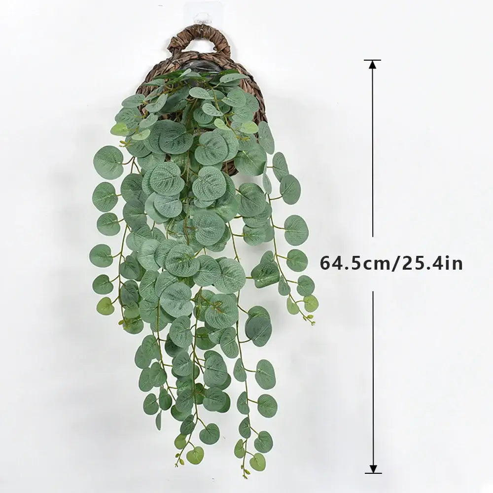 Dlight Decor Eucalyptus Begonia Vines for Hanging Garden and Wall Decor 64.5cm Frost Green