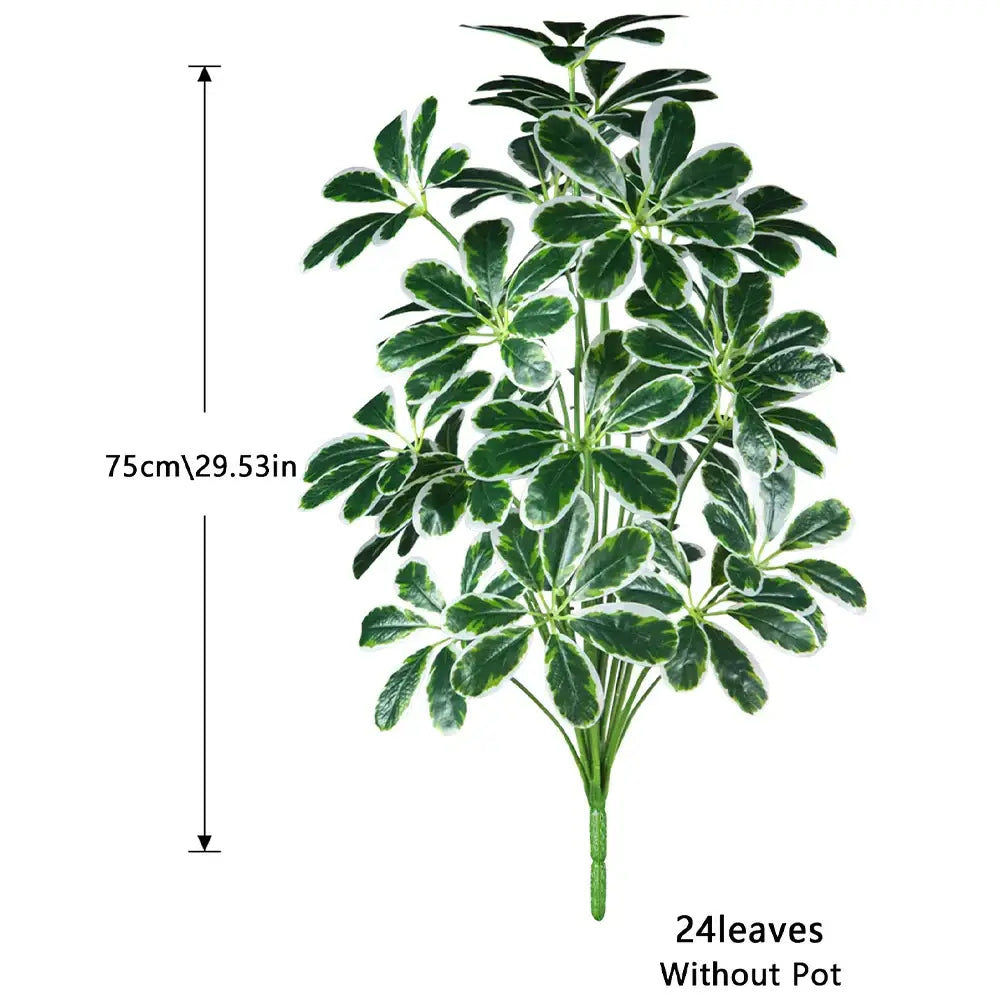 Dlight Decor Palm Plant for Natural Indoor Outdoor Charm 75cm 24Leaves White