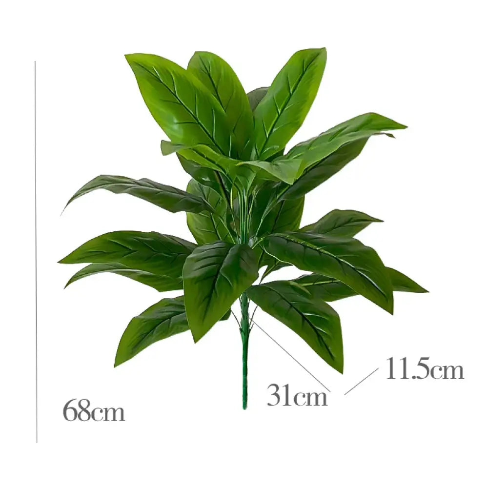 Dlight Decor Tropical Plant Branch for Home and Garden Display 68cm-meiren
