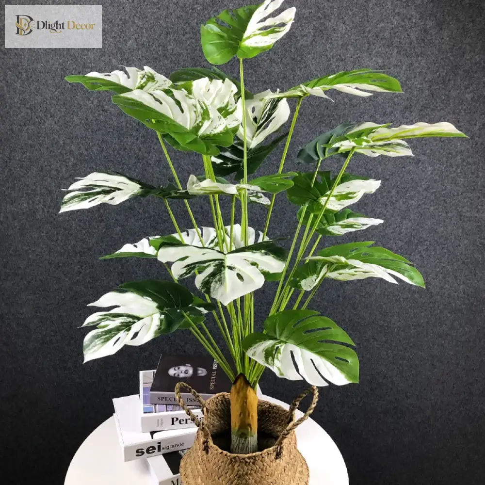 Dlight Decor White Monstera Palm for Bold Floor Styling