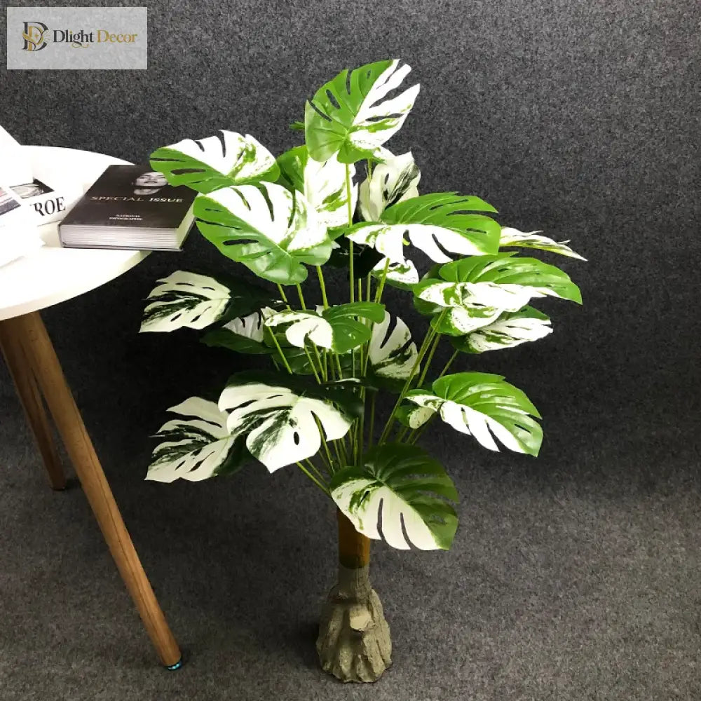 Dlight Decor White Monstera Palm for Bold Floor Styling