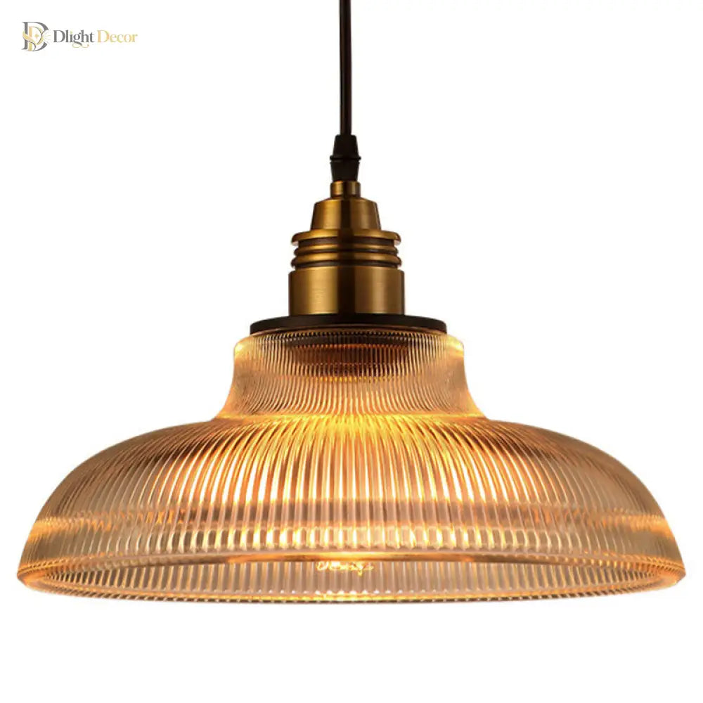 Elaina Eye - Catching Ribbed Glass Pendant Light