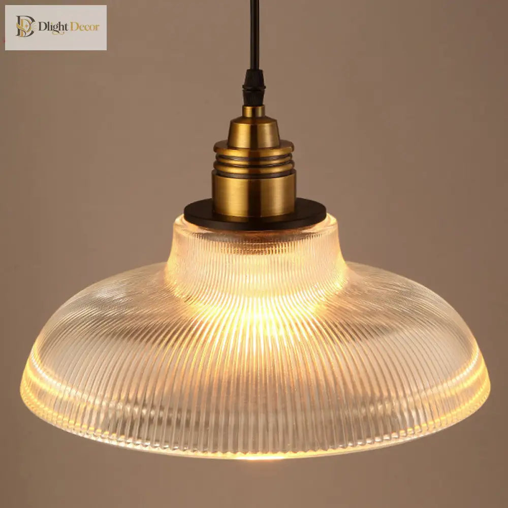 Elaina Eye - Catching Ribbed Glass Pendant Light