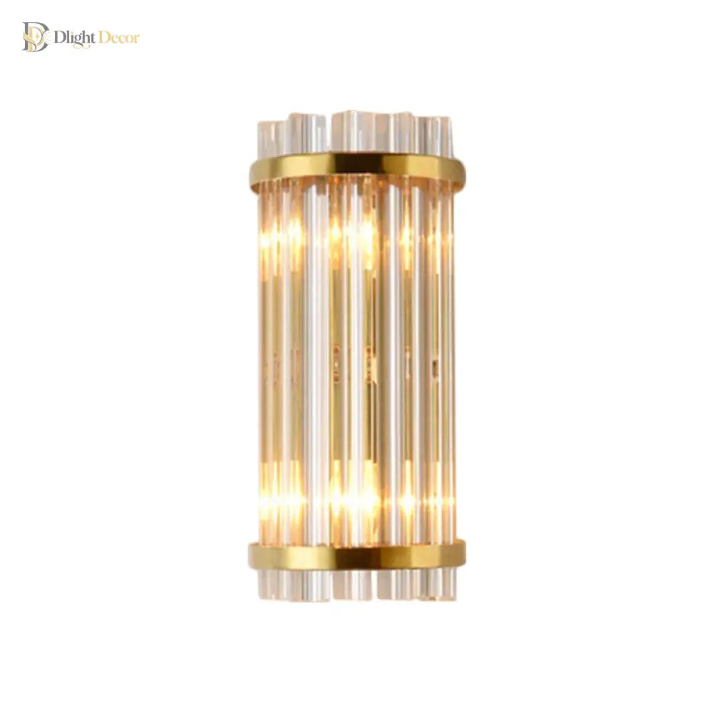 Elara’s Modern Gold Crystal Wall Sconce: Elegance Meets Functionality