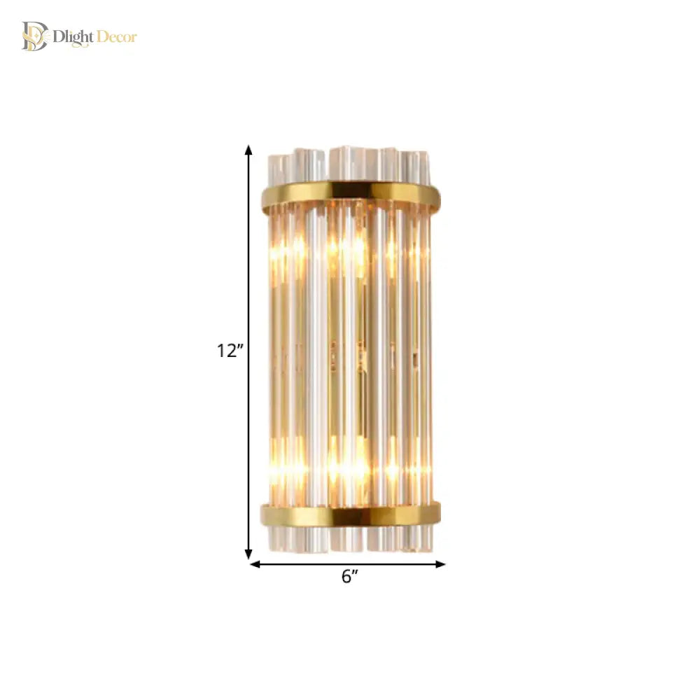 Elara’s Modern Gold Crystal Wall Sconce: Elegance Meets Functionality