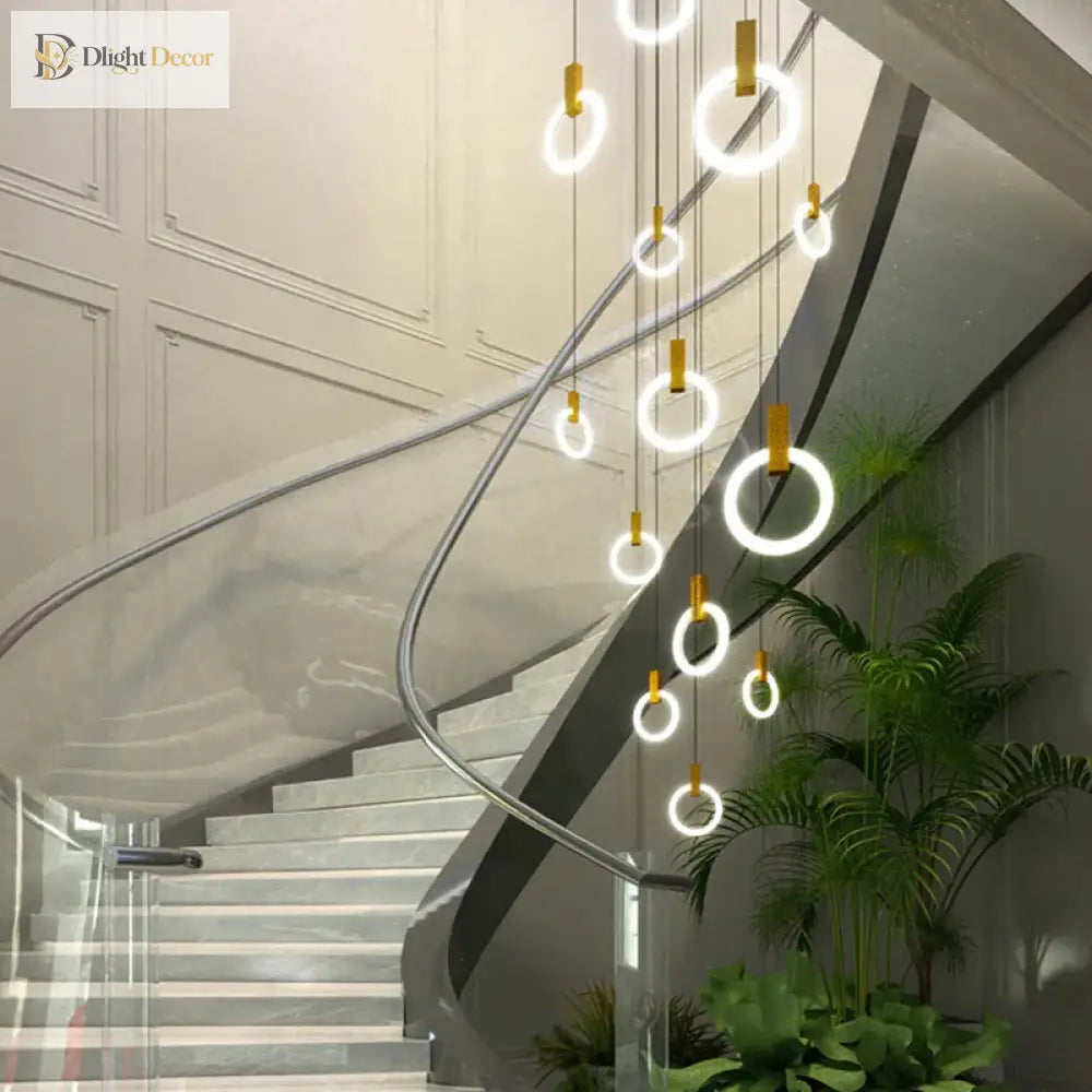 Elegant Led Branch Chandelier - Illuminate Your Duplex Living Room With Stunning Design Pendant