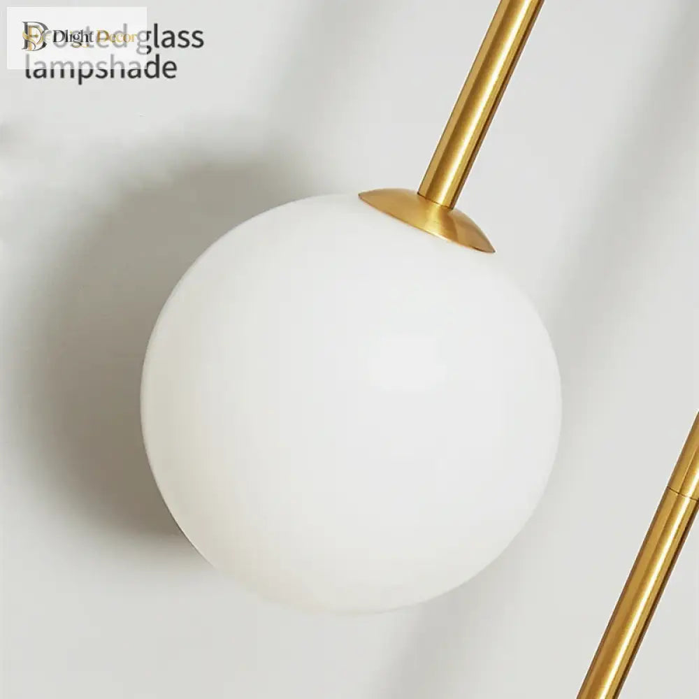 Elegant Modern Wall Lamp With Glass Ball Lampshade - Led Gold Luminaire Ideal For Home Decor Living