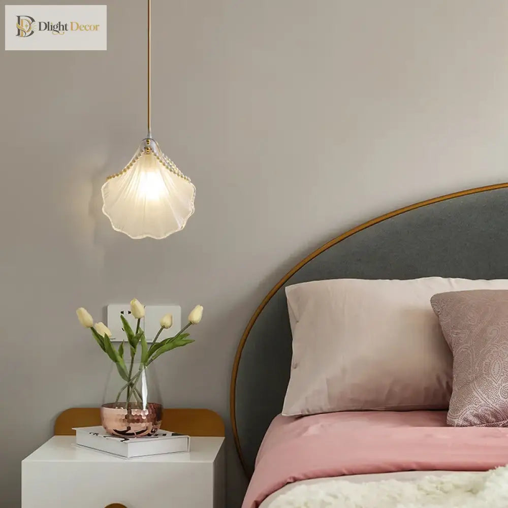 Elegant French Pastoral Pearl Shell Chandelier - A Modern Minimalist Fixture For Master Bedrooms