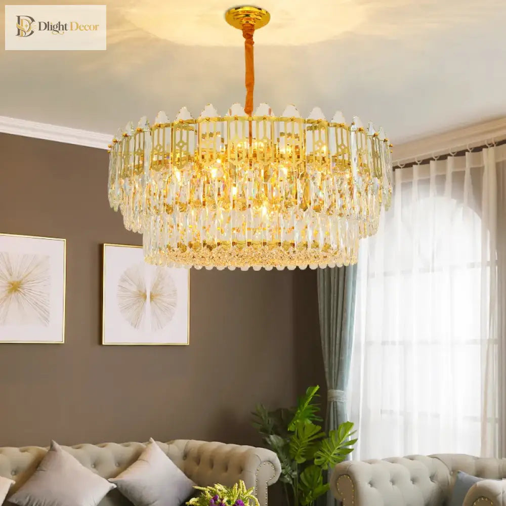 Elegant Post - Modern Crystal Chandelier - Stainless Steel Starry Lamp For Living Rooms Bedrooms