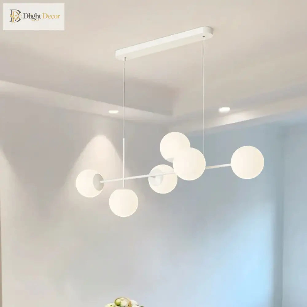 Elegant French White Pendant Lamps - Illuminate Your Dining Table And Kitchen Island With Timeless