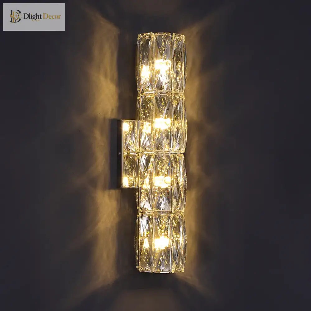 Elena - Modern Simple Light Luxury High - End Crystal Wall Lamp Living Room Tv Background Corridor