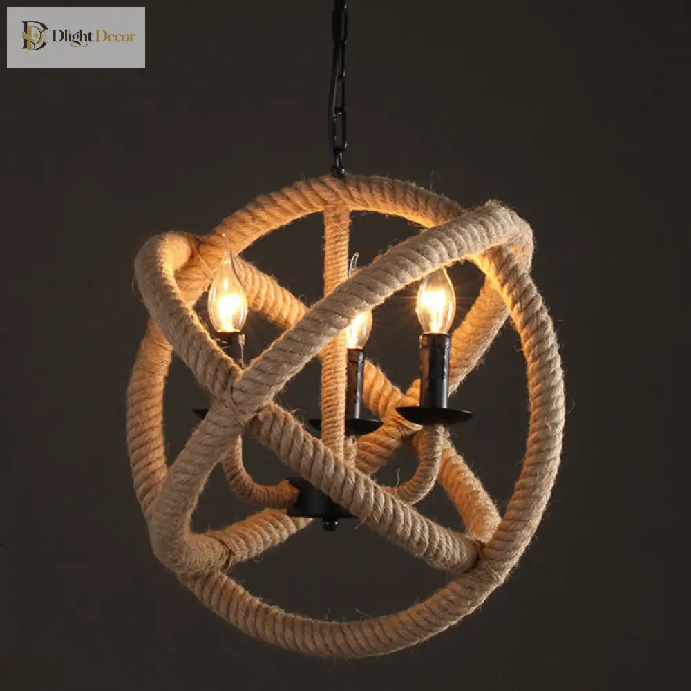 Elevate Your Space With Industrial Charm: The Factory Beige Globe Chandelier Pendant Lighting