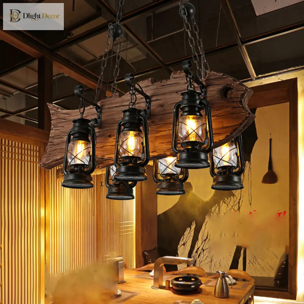 Embrace Coastal Charm With The Black Kerosene Chandelier Pendant Lighting