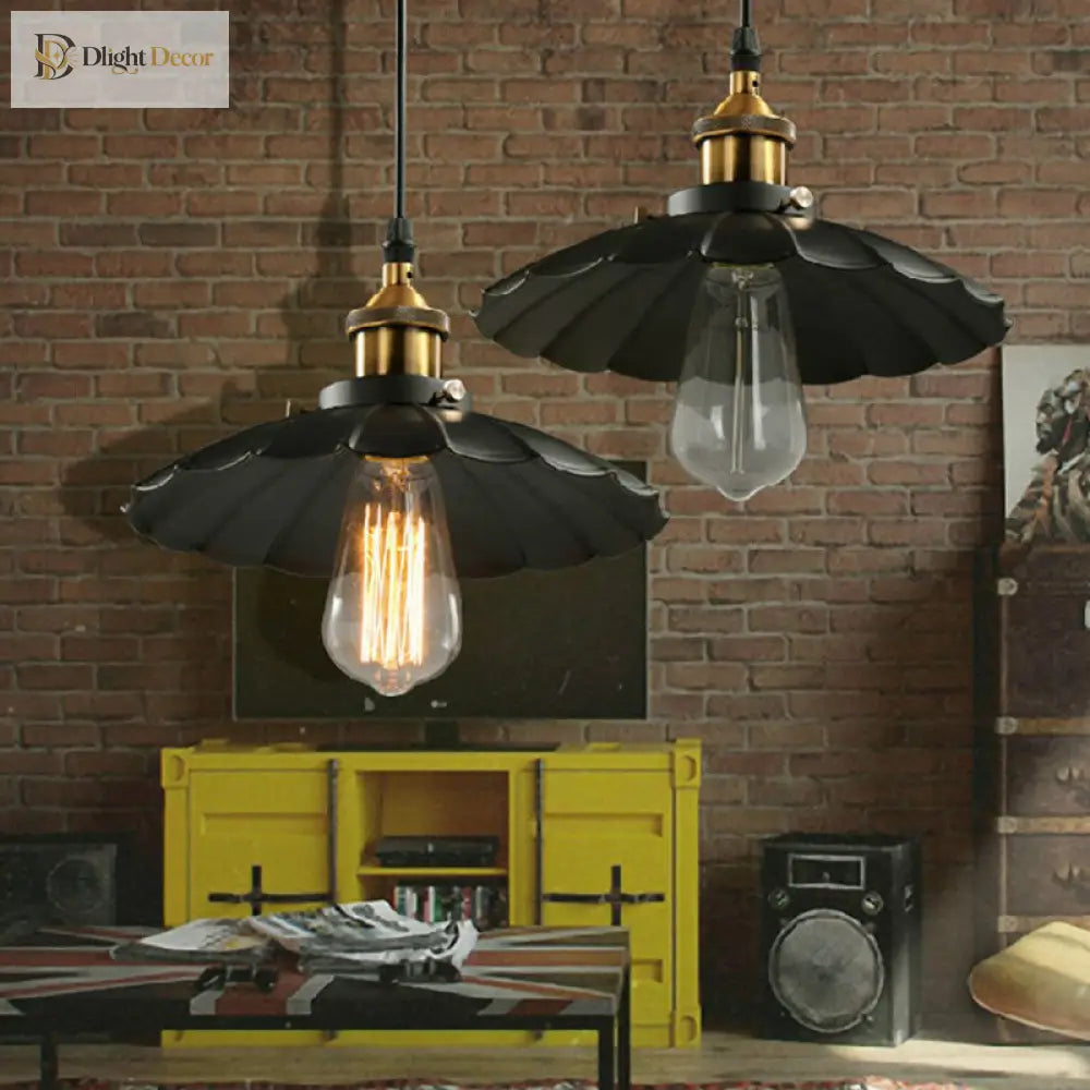 Embrace Industrial Charm With A Floral Touch: The Black Shade Pendant Lamp