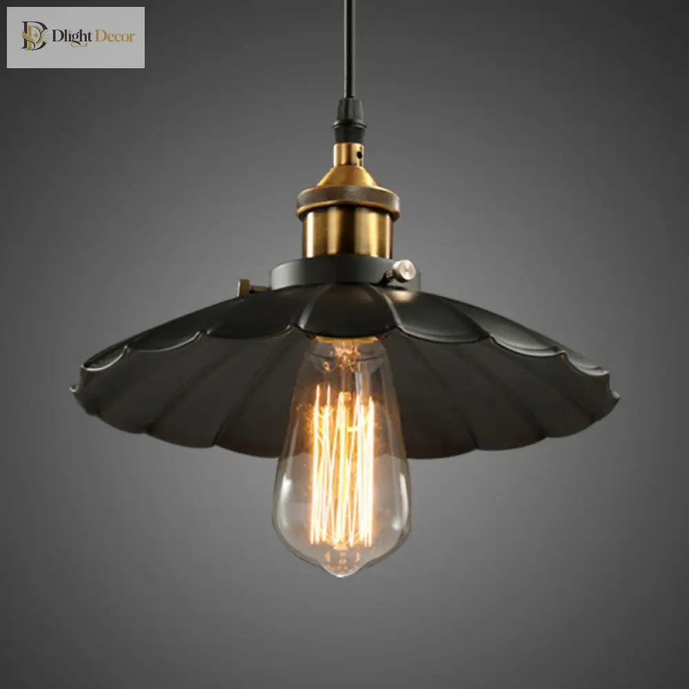 Embrace Industrial Charm With A Floral Touch: The Black Shade Pendant Lamp