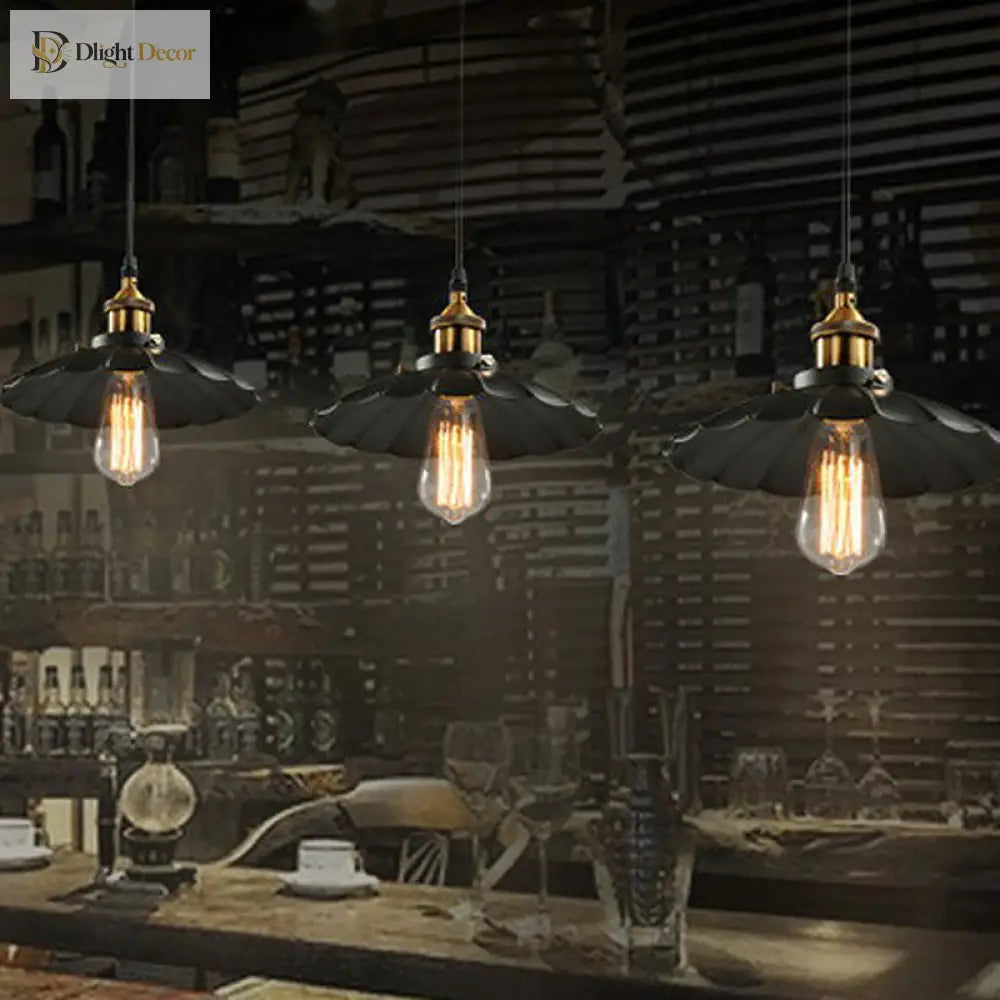 Embrace Industrial Charm With A Floral Touch: The Black Shade Pendant Lamp