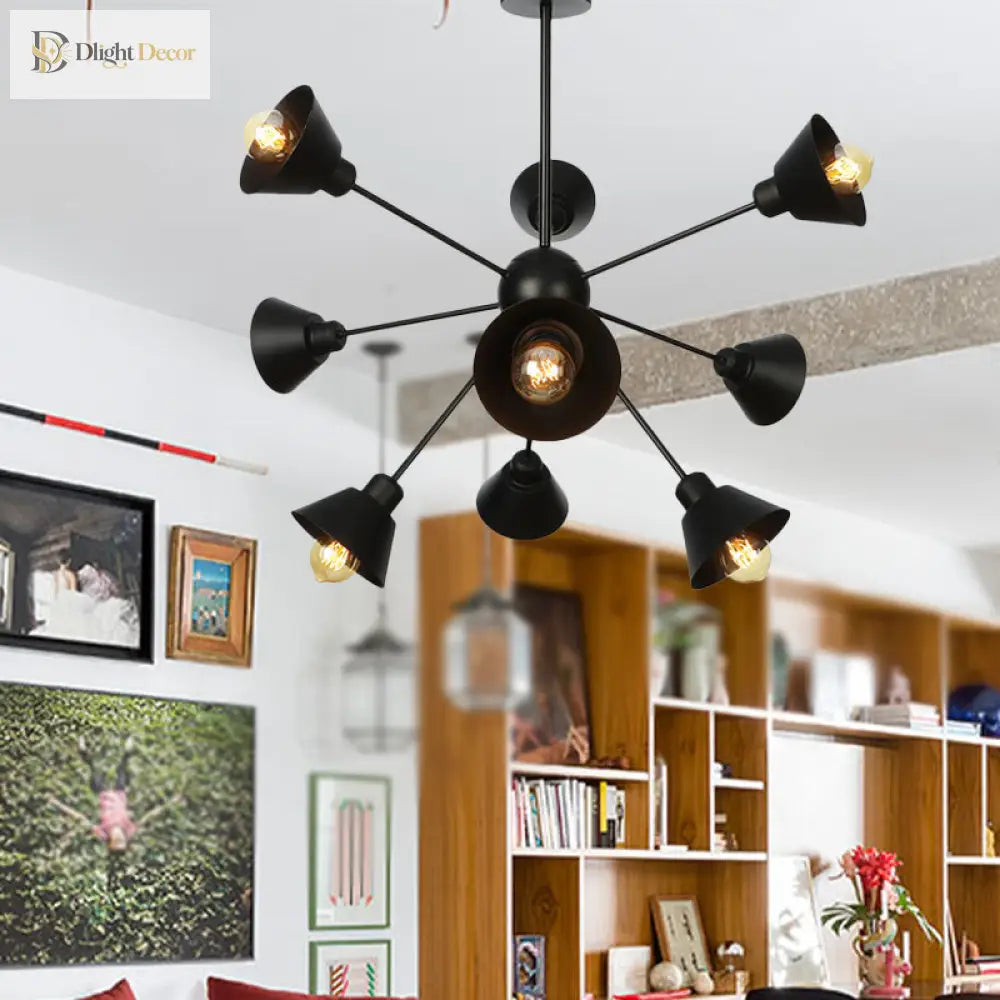 Embrace The Mid - Century Charm: The Industrial Sputnik Chandelier
