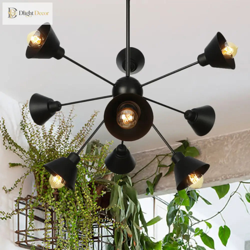 Embrace The Mid - Century Charm: The Industrial Sputnik Chandelier