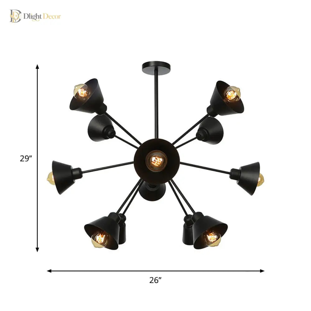 Embrace The Mid - Century Charm: The Industrial Sputnik Chandelier