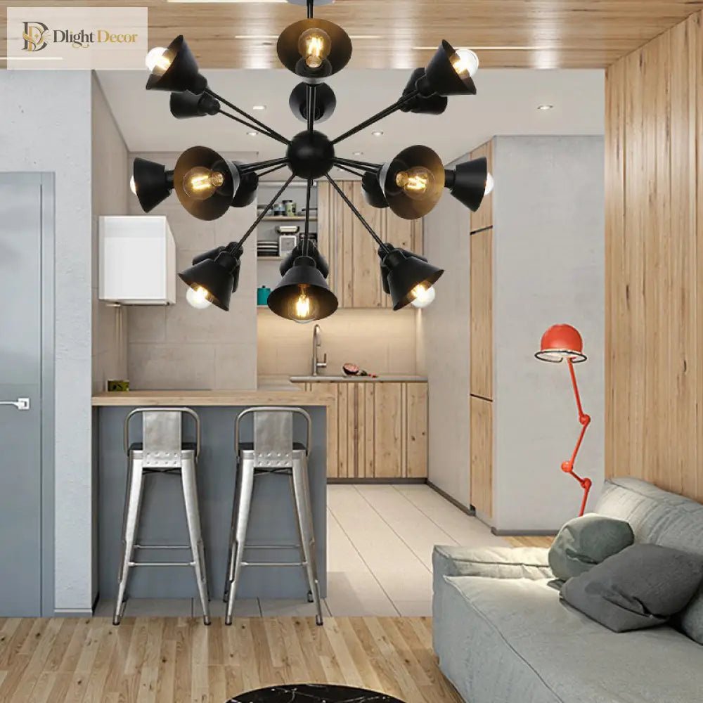 Embrace The Mid - Century Charm: The Industrial Sputnik Chandelier