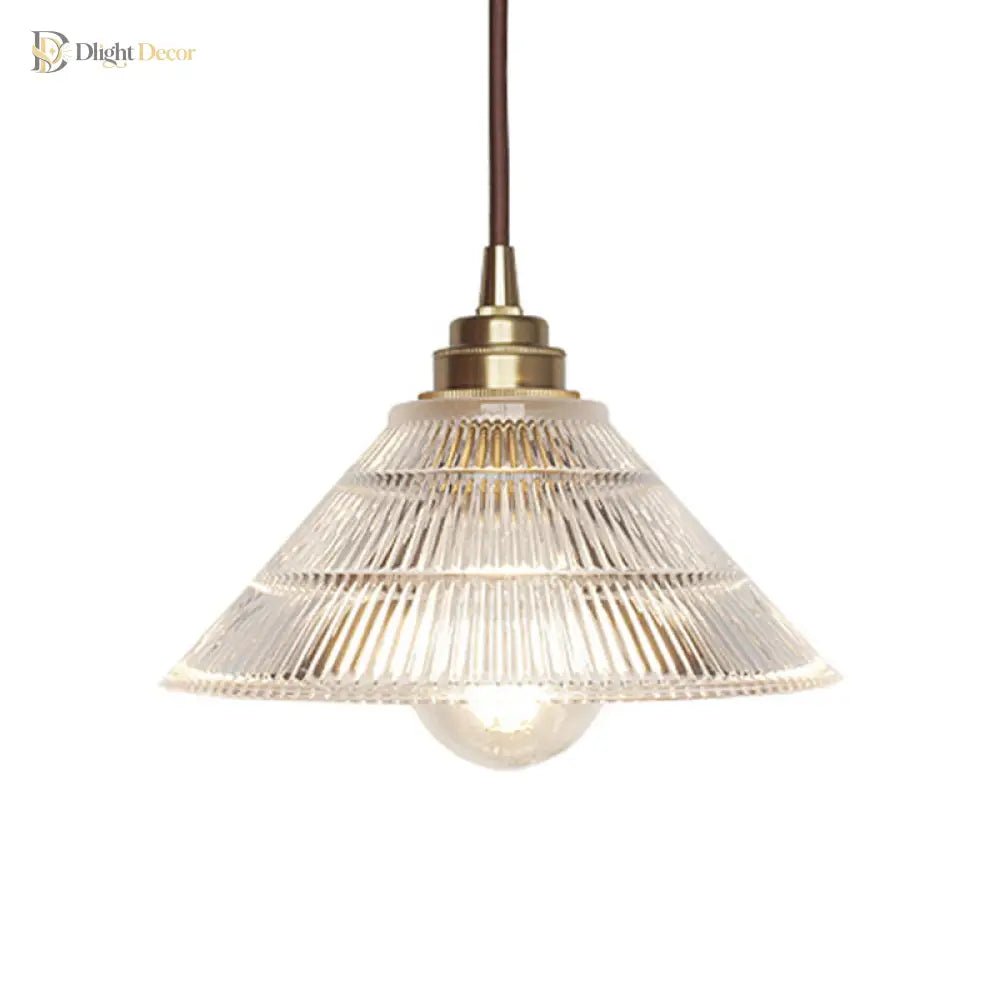 Embrace Minimalist Elegance: The Clear Ribbed Glass Pendant Light
