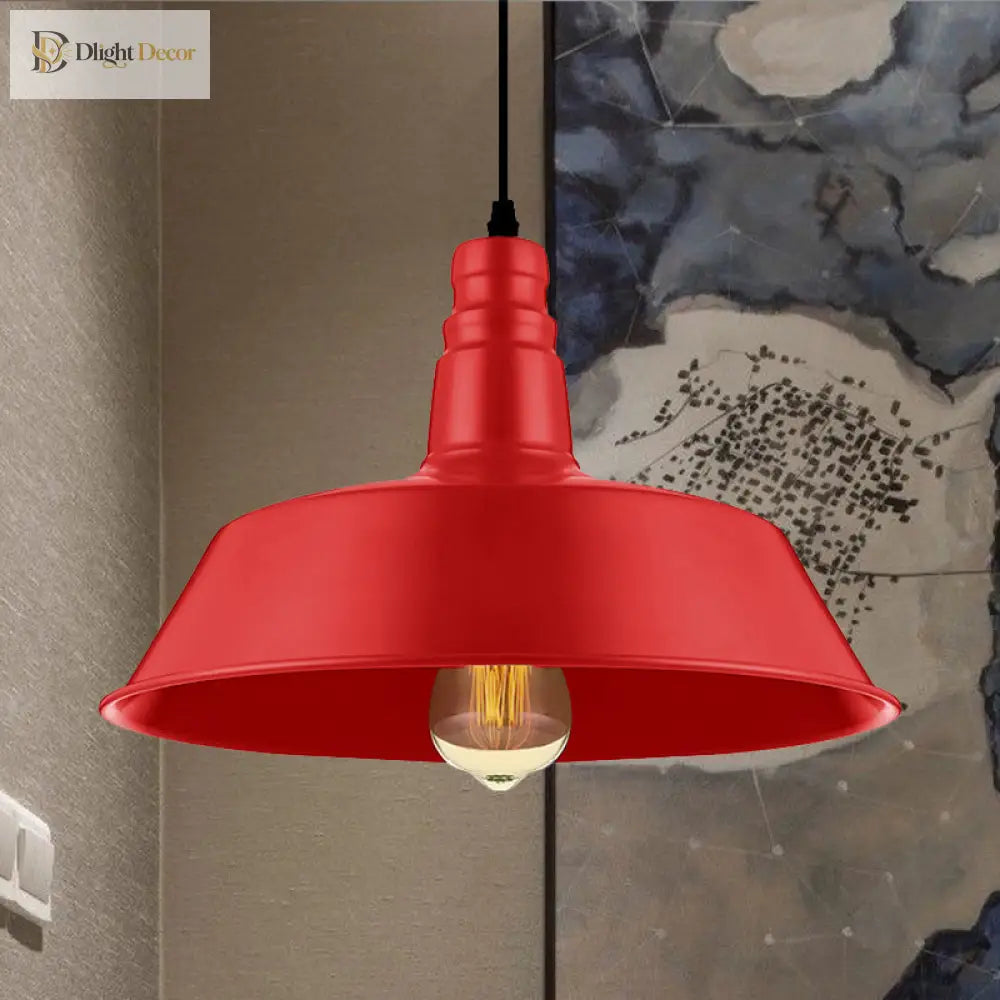 Embrace Industrial Charm And A Pop Of Color: The Red & Green Pendant Light Lighting