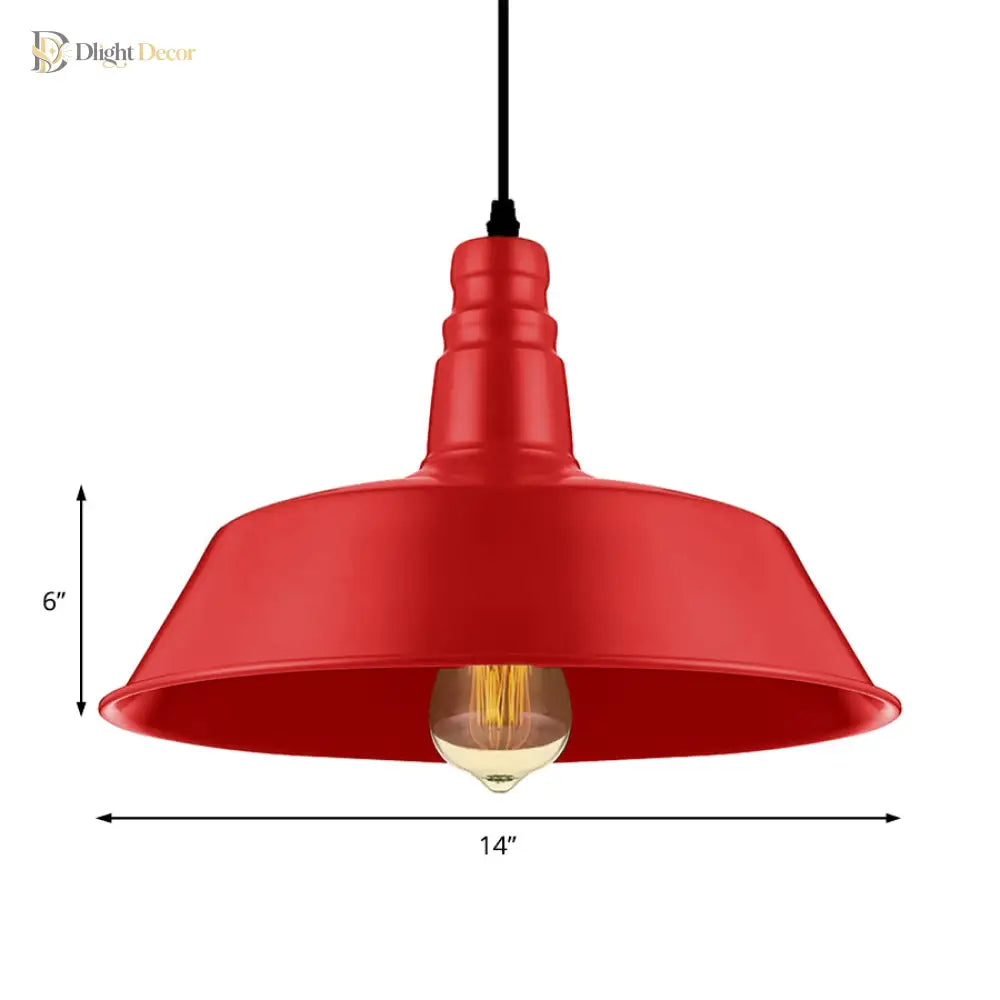 Embrace Industrial Charm And A Pop Of Color: The Red & Green Pendant Light Lighting