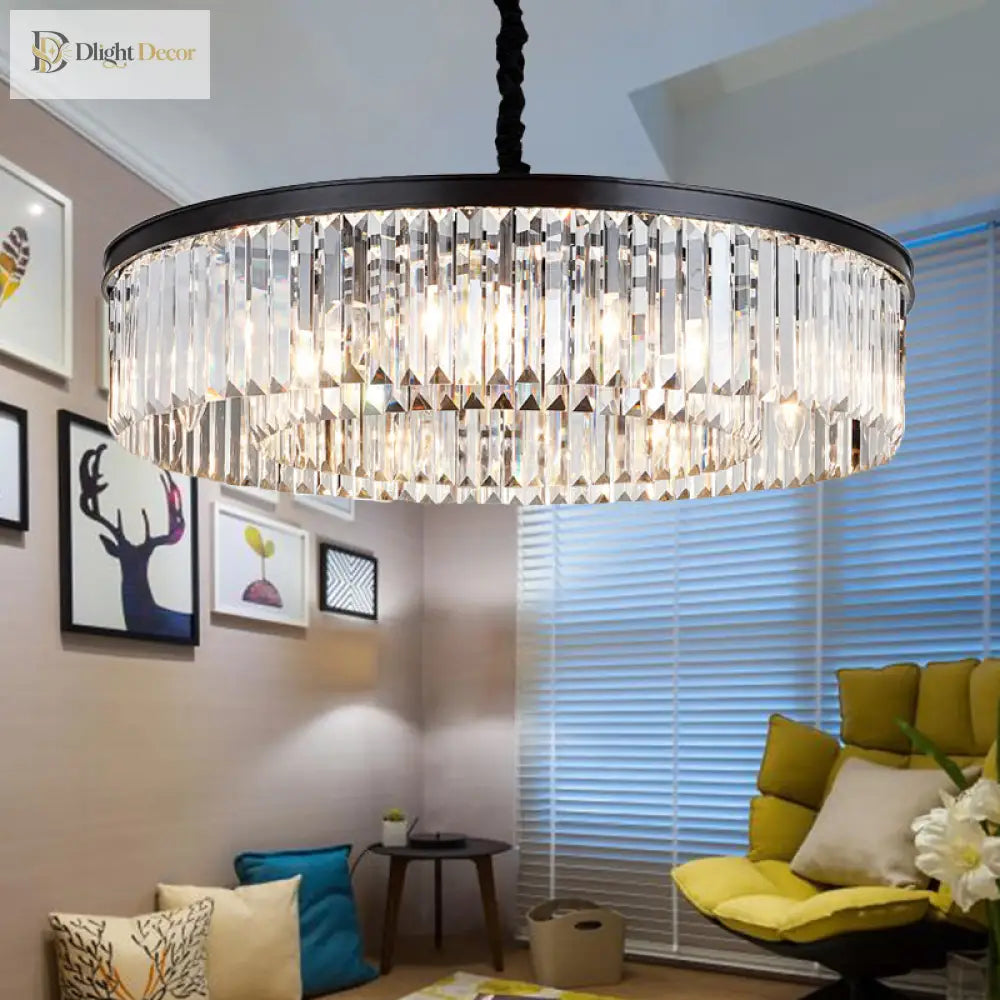 Emilia Modern Crystal Chandelier: Sparkling Elegance In Multiple Sizes (16’ 23.5’ 31.5’)